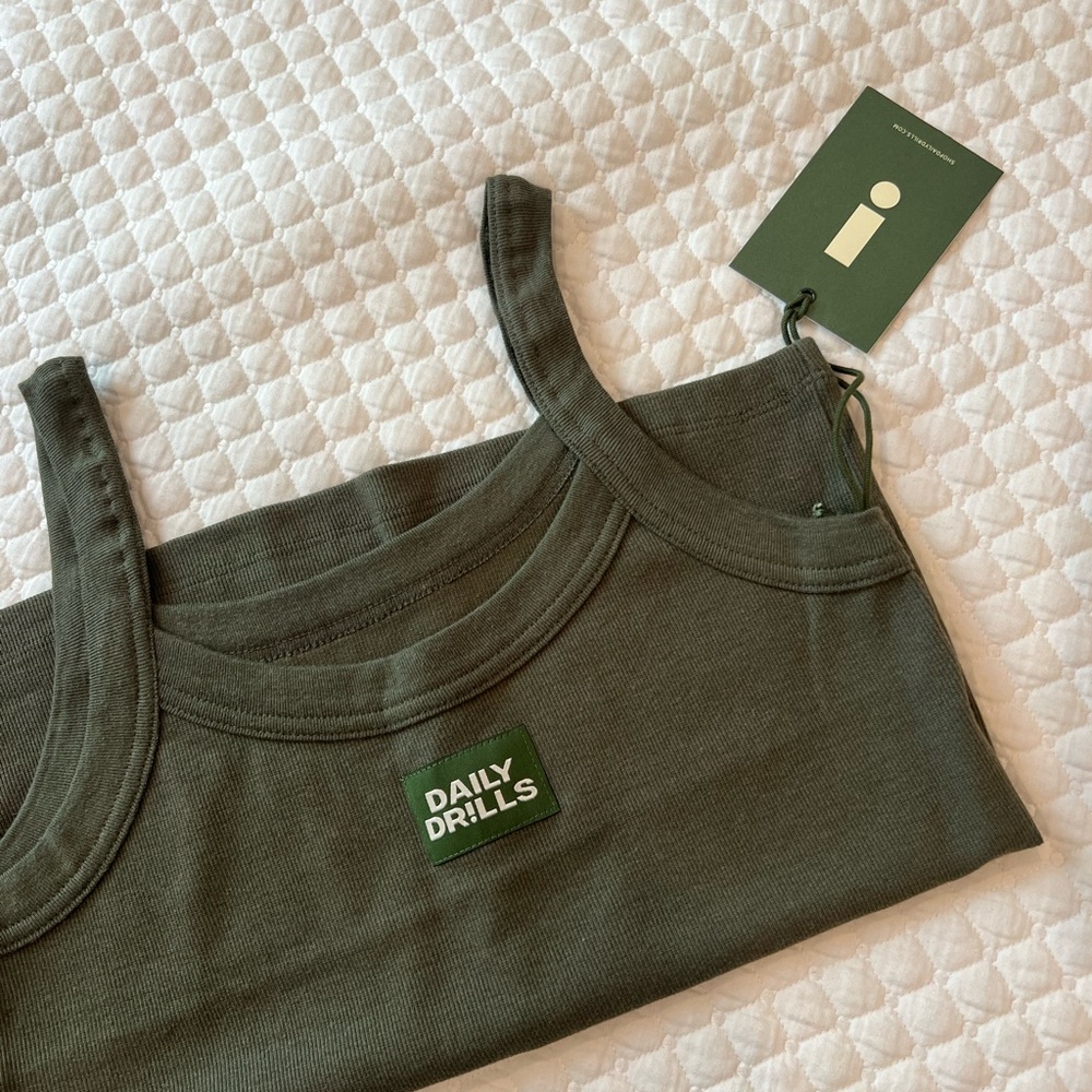 Daily Drills Lodge Green Sleeveless Top